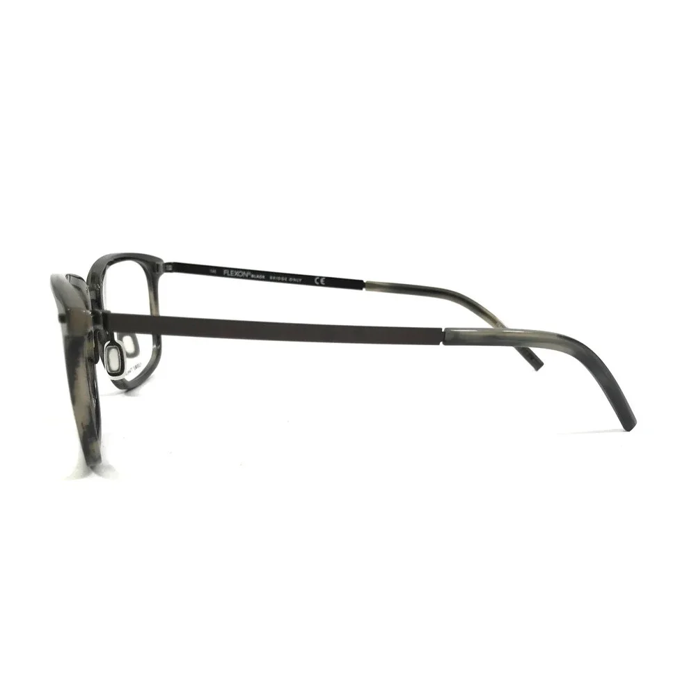 Flexon Eyeglasses Frames B2023 021 Gray Horn Square Full Rim 56-22-145